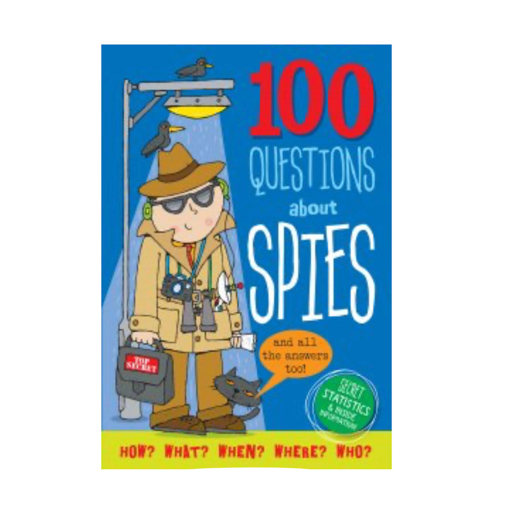 100 Questions about Spies trivia book for kids