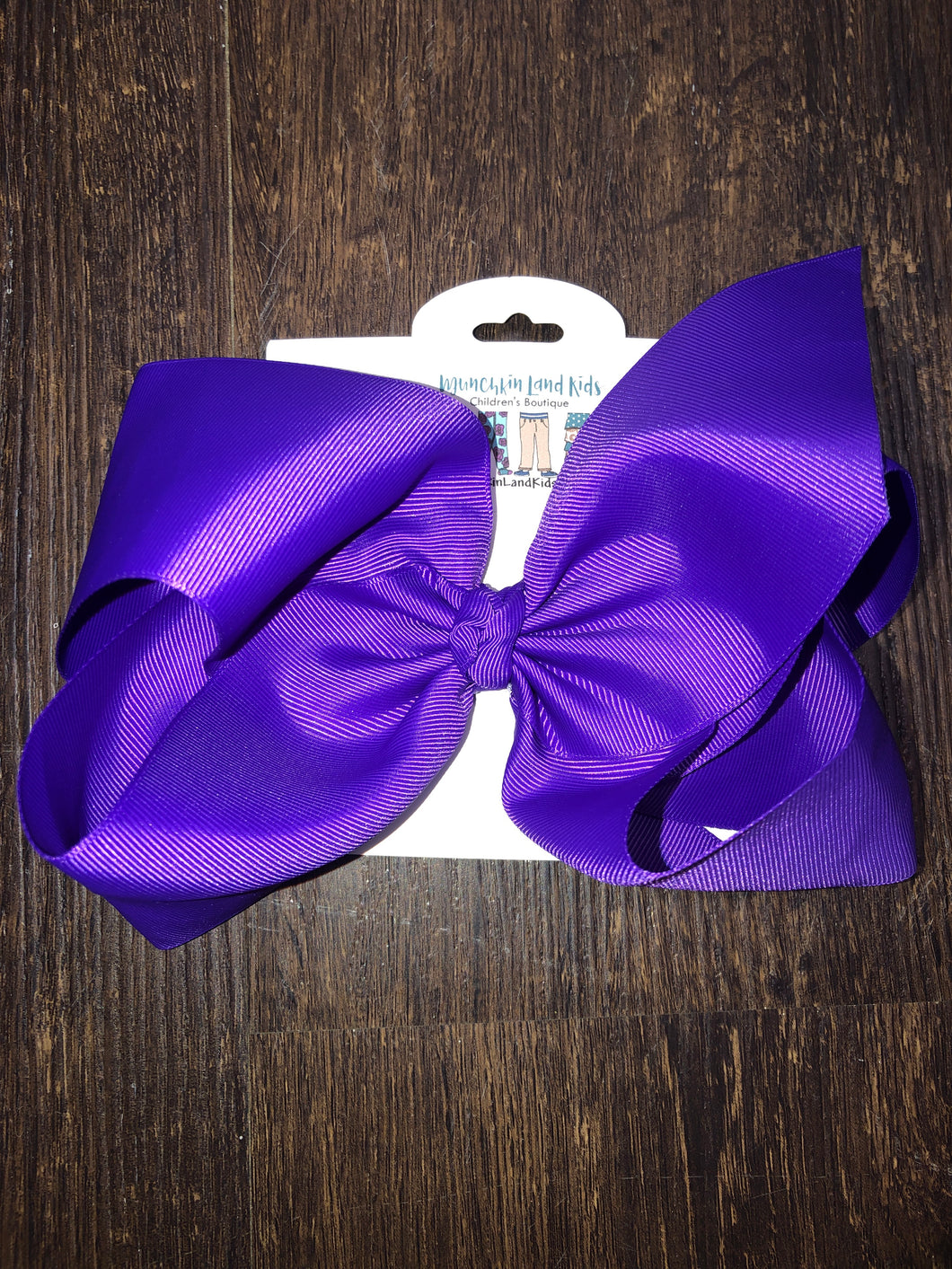 Purple 7.5” Bow