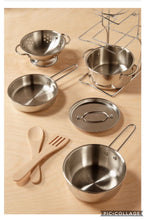 Load image into Gallery viewer, Stainless Steel Pots &amp; Pans Play Set