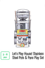 Load image into Gallery viewer, Stainless Steel Pots &amp; Pans Play Set