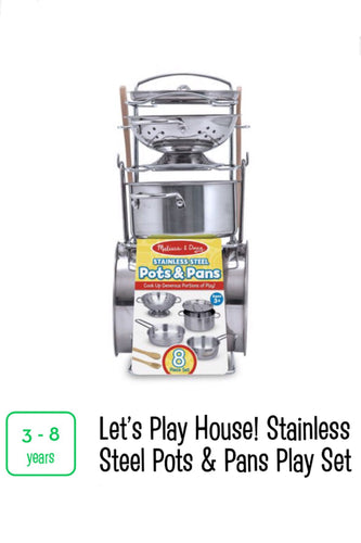 Stainless Steel Pots & Pans Play Set